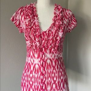 Ikat Print button up blouse by dots SM